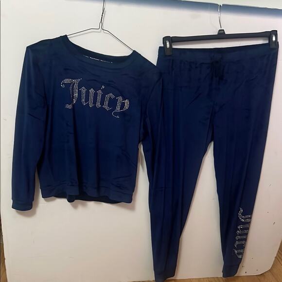 Juicy Couture sleepwear Blue Pajama Set‎ size M - Picture 1 of 9